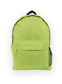 Green school bag